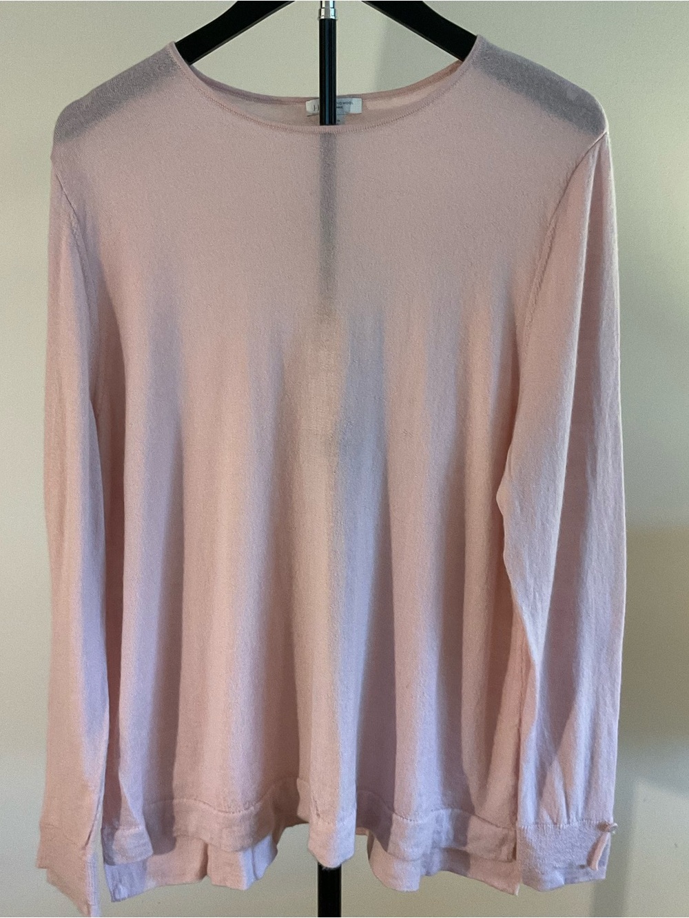 J. Jill Pale Pink Scoop Neck Lightweight Sweater Size Large